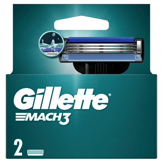 Gillette Mach3 - 2 Patrone – Klasične 3-Oštrice & Glide Strip za Glatko Brijanje