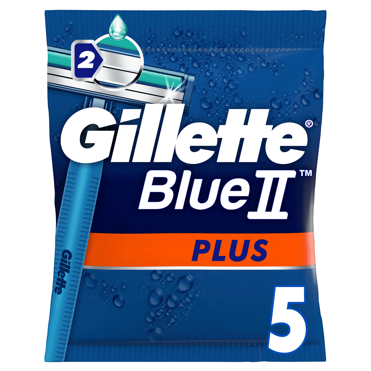 Gillette Blue 2 Plus Sensitive brijači 5 kom – vitamin E & aloe za osjetljivu kožu