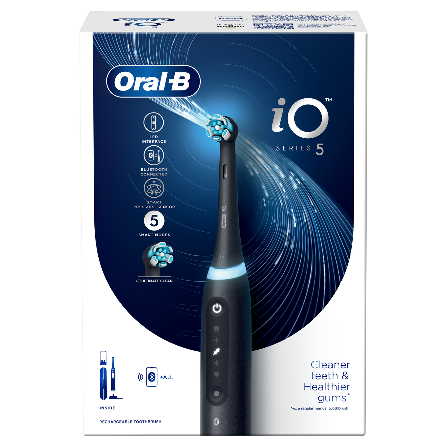 Oral B električna četkica za zube iO Series 5 Black – superiorna njega i osvježenje
