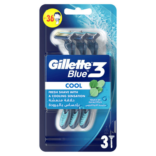 Gillette Blue 3 Plus Cool brijači 3 kom – mentol lubrastrip