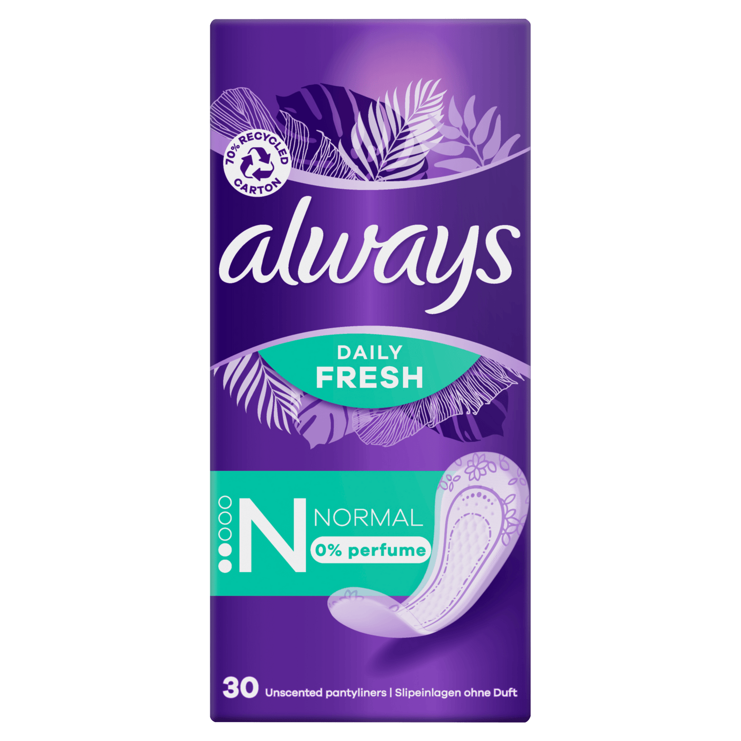 Always dnevni ulošci Daily Fresh 0 % Parfume – 30 kom