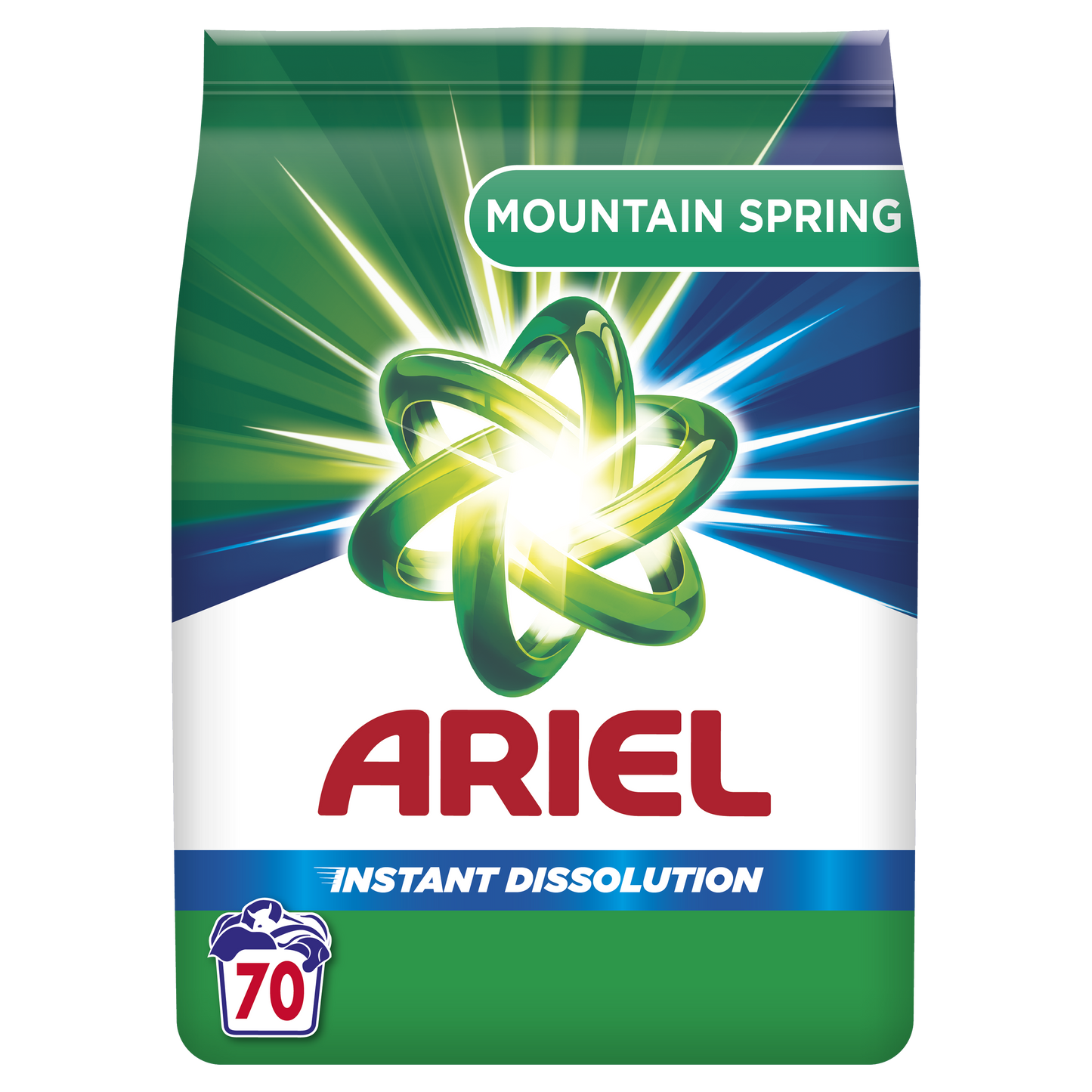 Ariel praškasti deterdžent Mountain Spring – 70 pranja, 5,25 kg