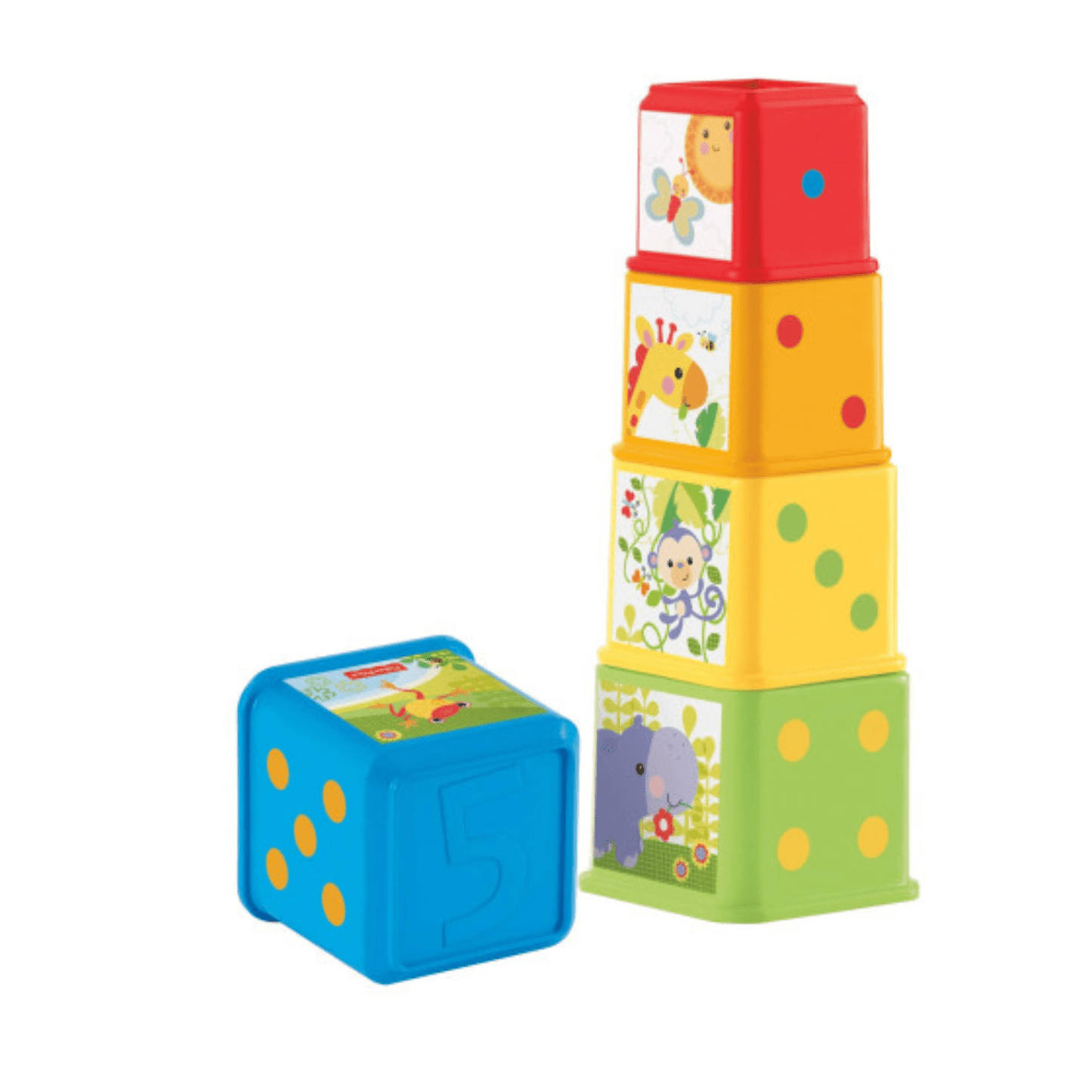 Fisher-Price Stack & Explore Blocks – Edukativne slagalice kocke za djecu 6-36 mjeseci