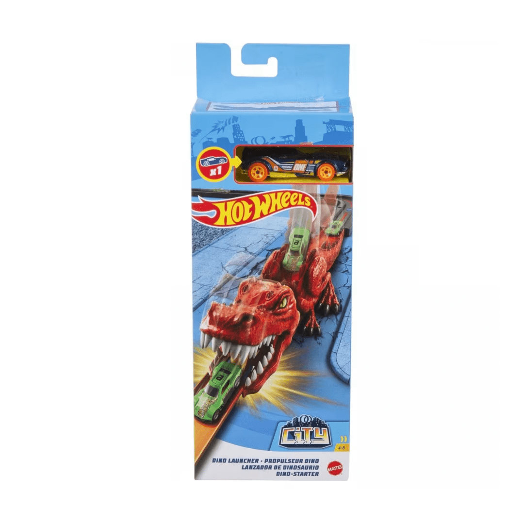 Hot Wheels City Dino Launcher – dinosaur katapult ispaljivač sa autićem