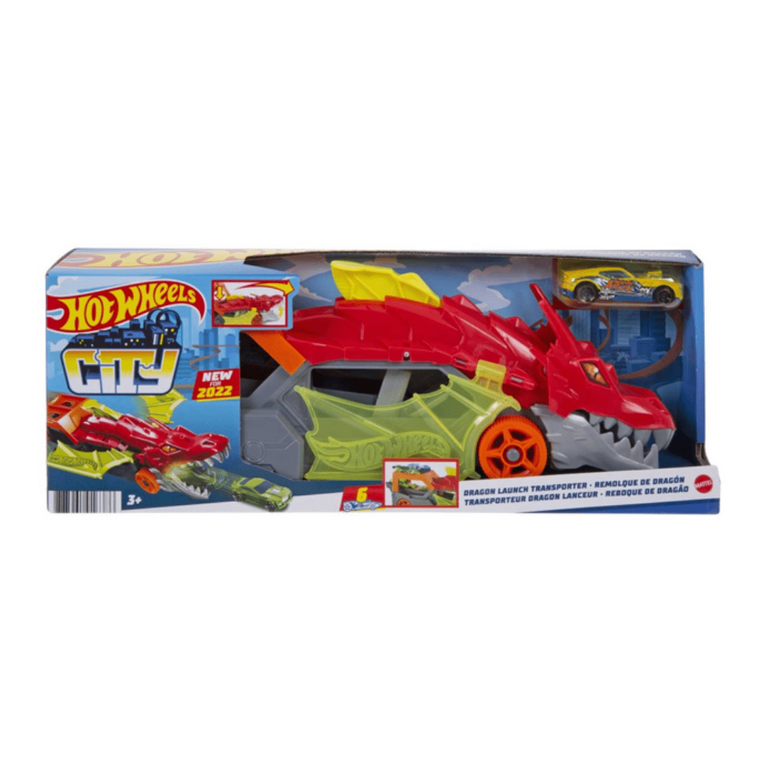 Hot Wheels City Dragon Launch Transporter – Kamion zmaj sa katapultom