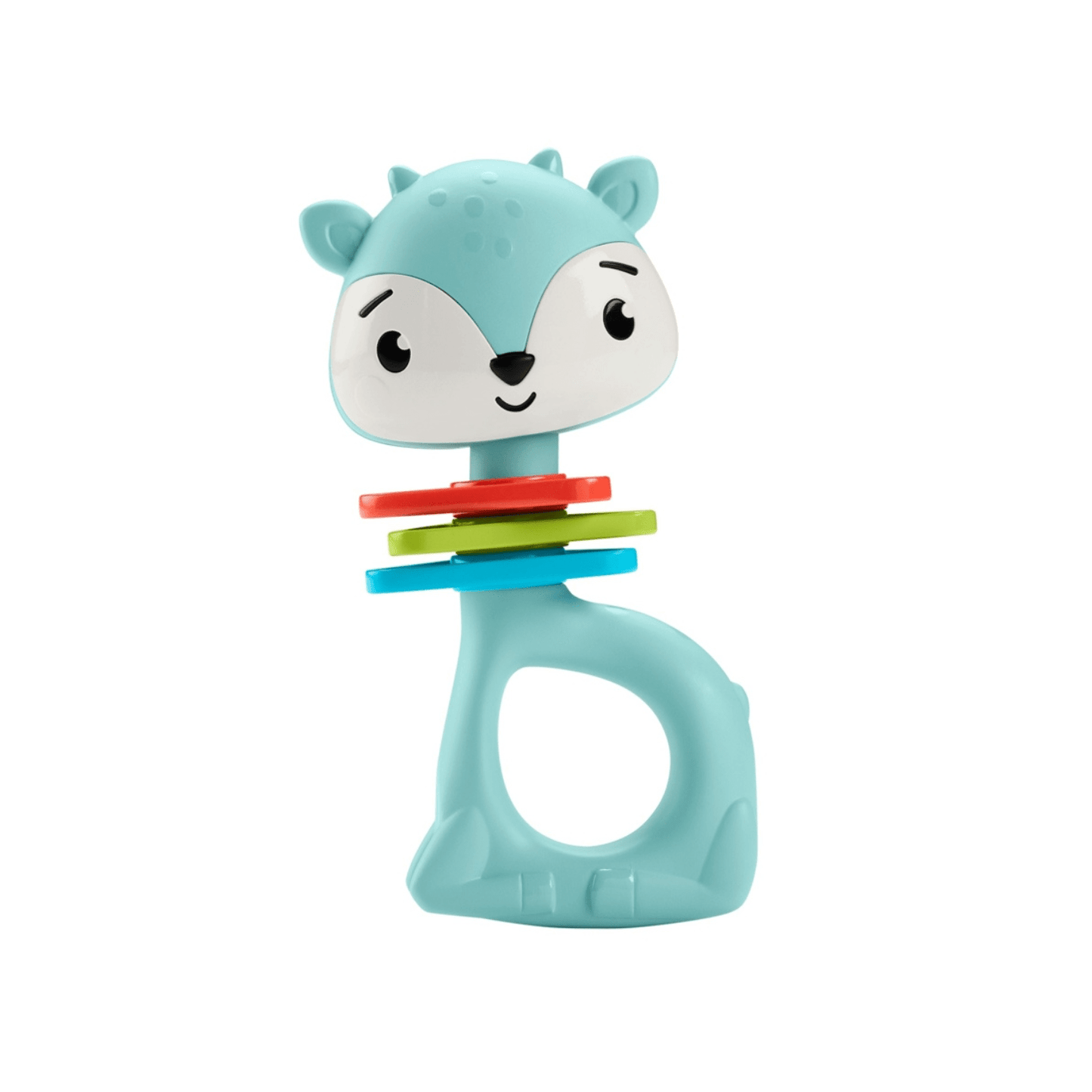 Fisher-Price Clackin’ Fun Fawn – Zvečka za bebe 3m+ s raznobojnim prstenovima