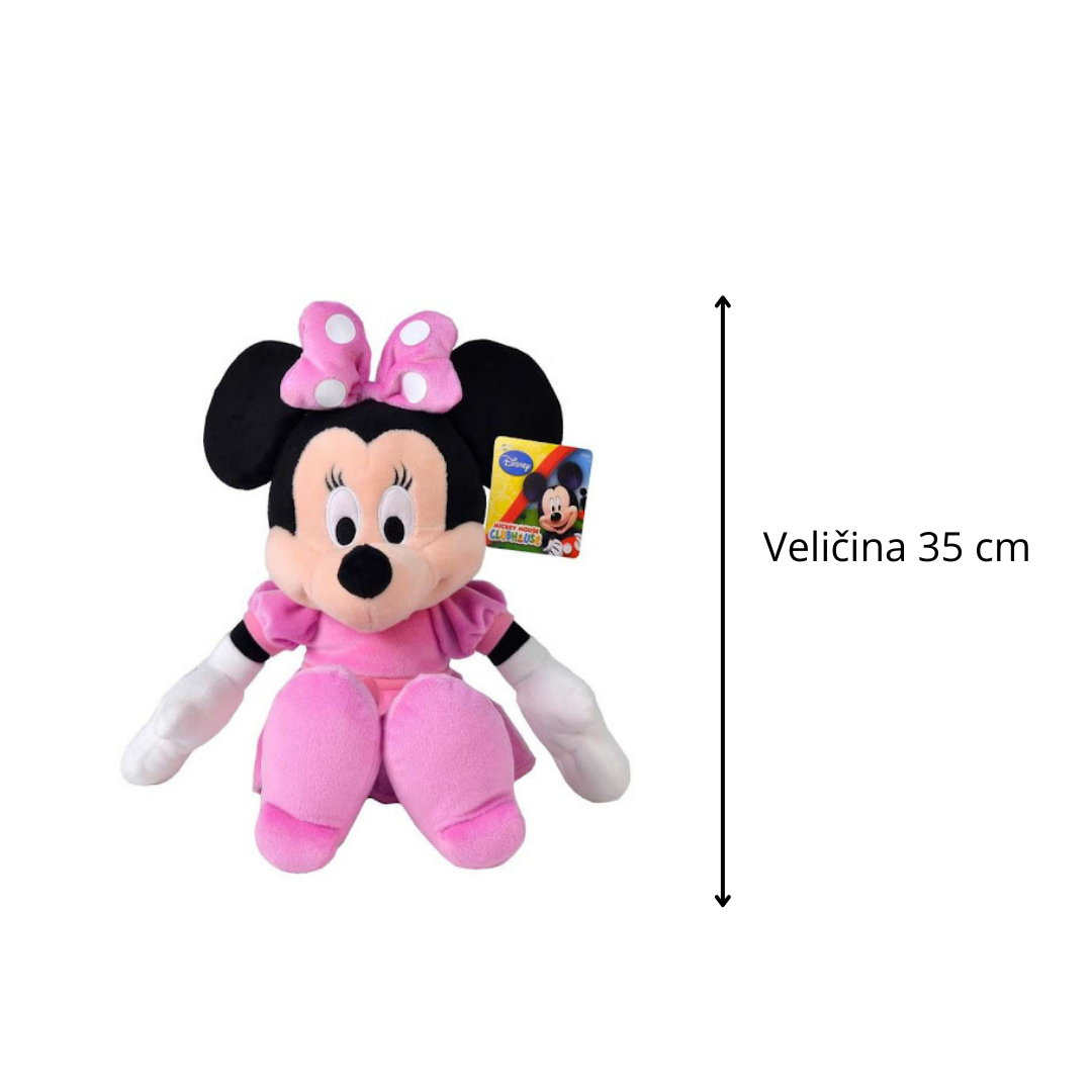 Plišana Minnie Mouse 35 cm – Disney igračka u rozoj haljinici