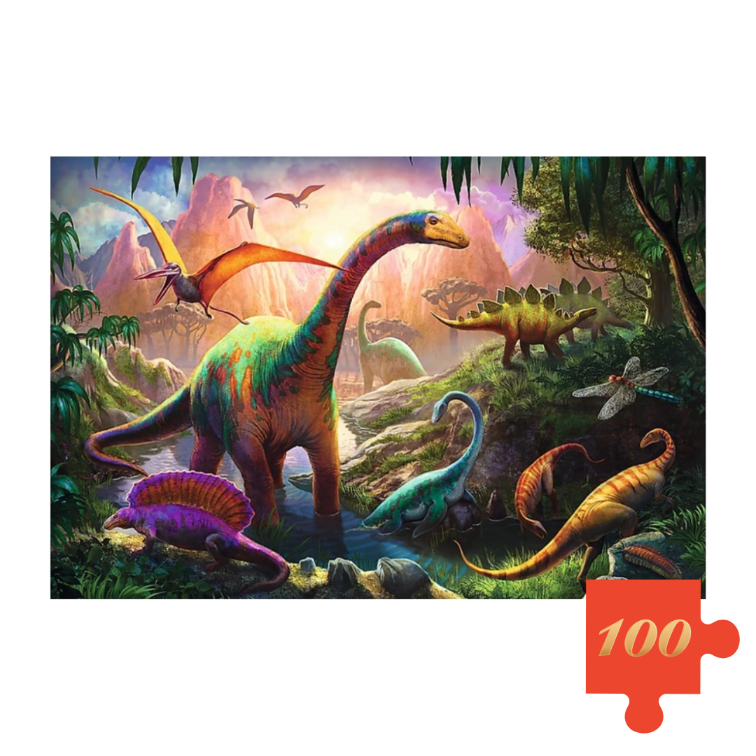 Trefl Puzzle Dinosauri 100 dijelova – slagalica za djecu 5+