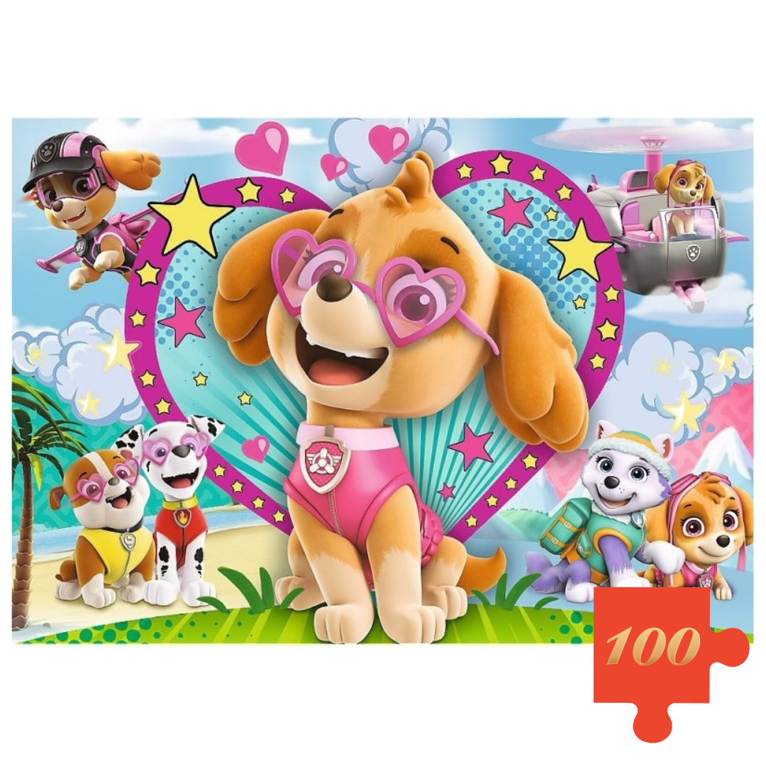 Trefl Puzzle Paw Patrol Glitter 100 dijelova – slagalica za djecu 5+