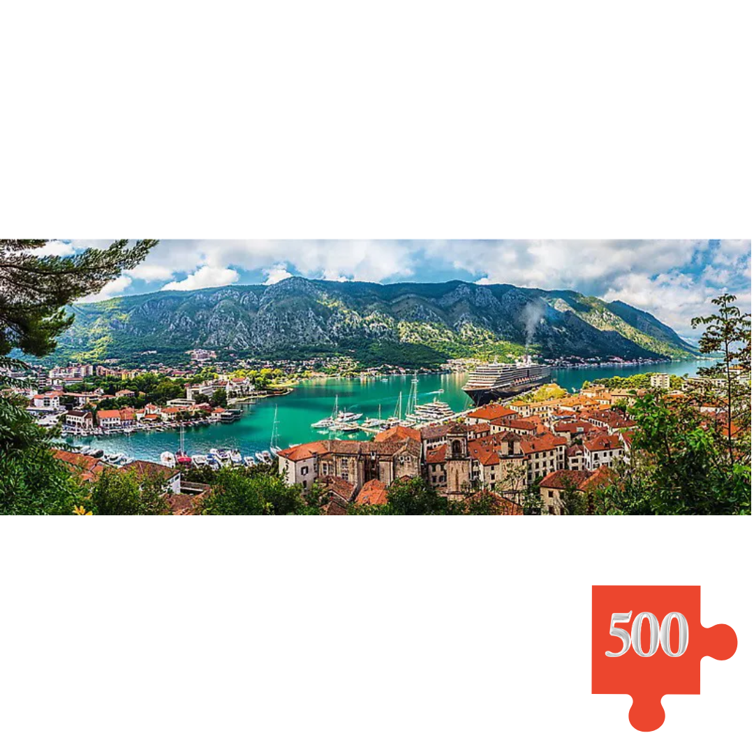 Trefl Puzzle Panorama Kotor 500 dijelova – slagalica za odrasle i djecu 12+