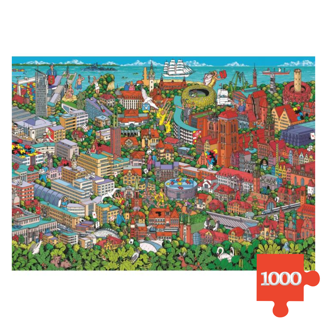 Trefl Puzzle Panorama grad ilustracija 1000 dijelova – slagalica za odrasle i tinejdžere