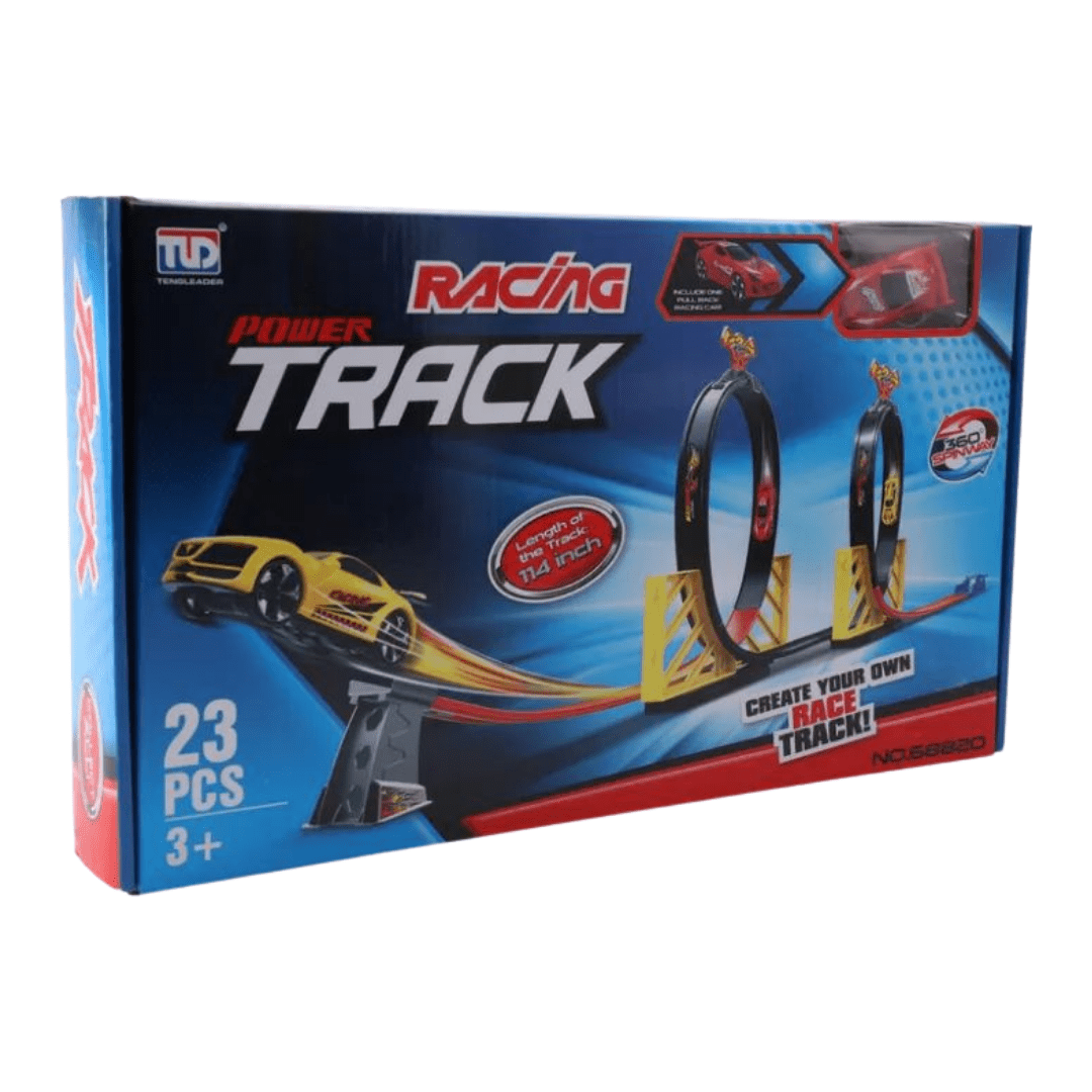 Racing Power Track – trkačka staza s dvostrukim petljama i lanserom (23 dijela, 3+)