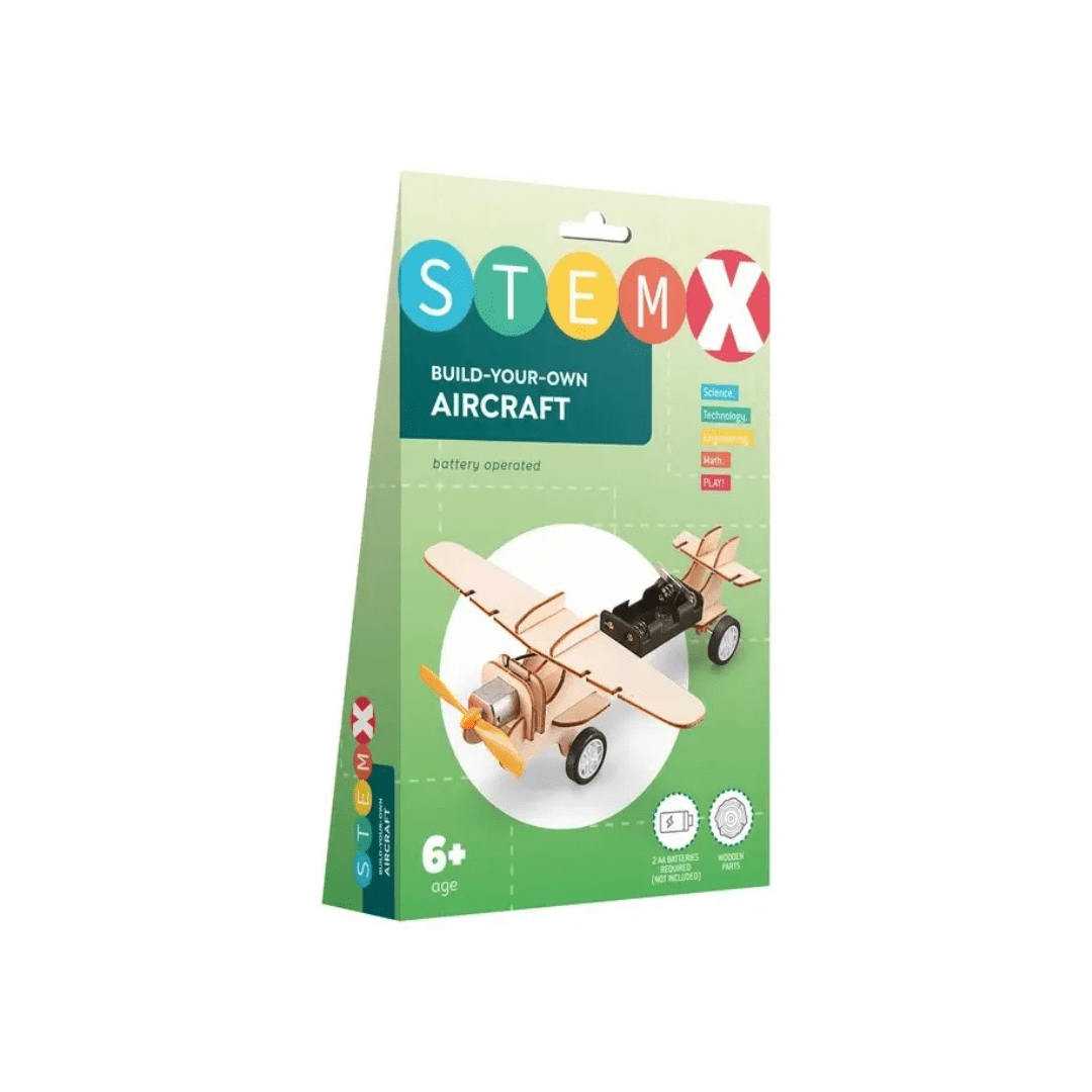 STEM X drveni avion za slaganje – Izradi svoj avion s motorom i propelerom (6+)