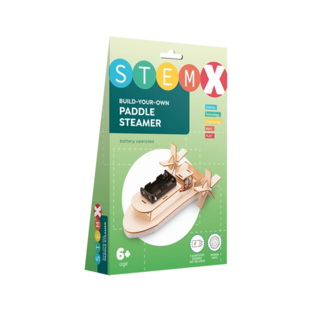 STEM X drveni parobrod za slaganje – Sagradi sam svoj brod s motorom (6+)