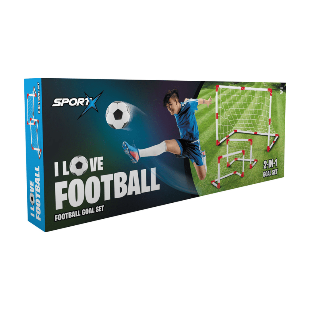 Nogometni gol set 2u1 SportX – dječji gol(ovi) za kuću i dvorište, 3+