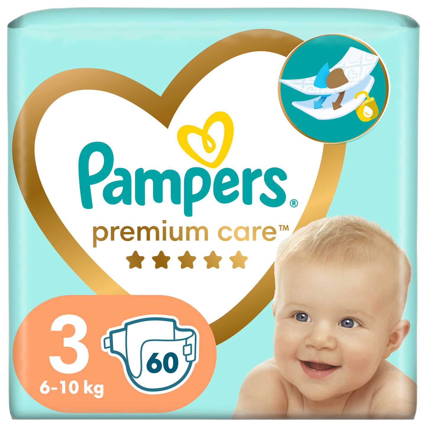 Pampers Premium Care pelene Veliko pakovanje Vel. 3 (Midi) – 60 kom