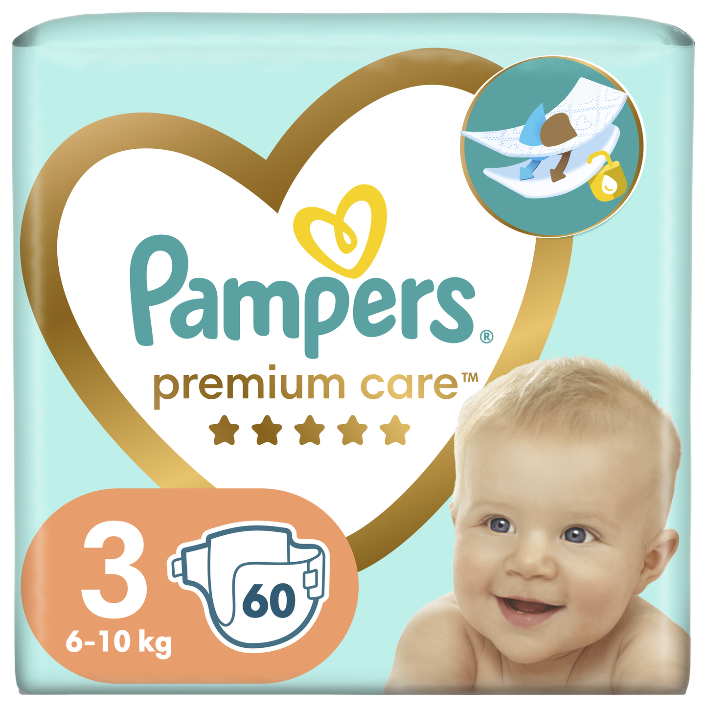 Pampers Premium Care pelene Veliko pakovanje Vel. 3 (Midi) – 60 kom