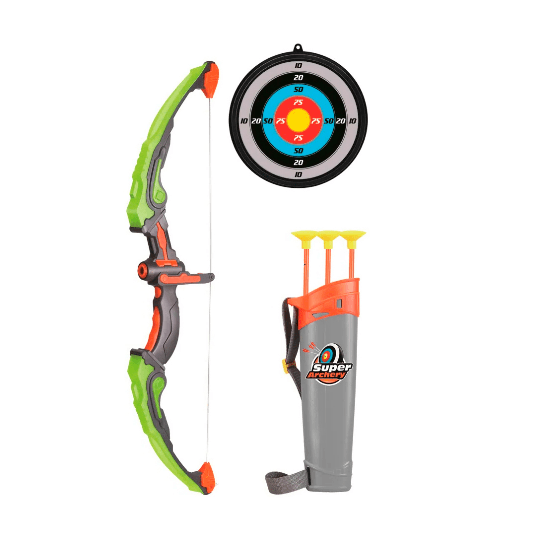SportX svjetleći luk i strijela za djecu – set s metom i 3 strelice (3+)