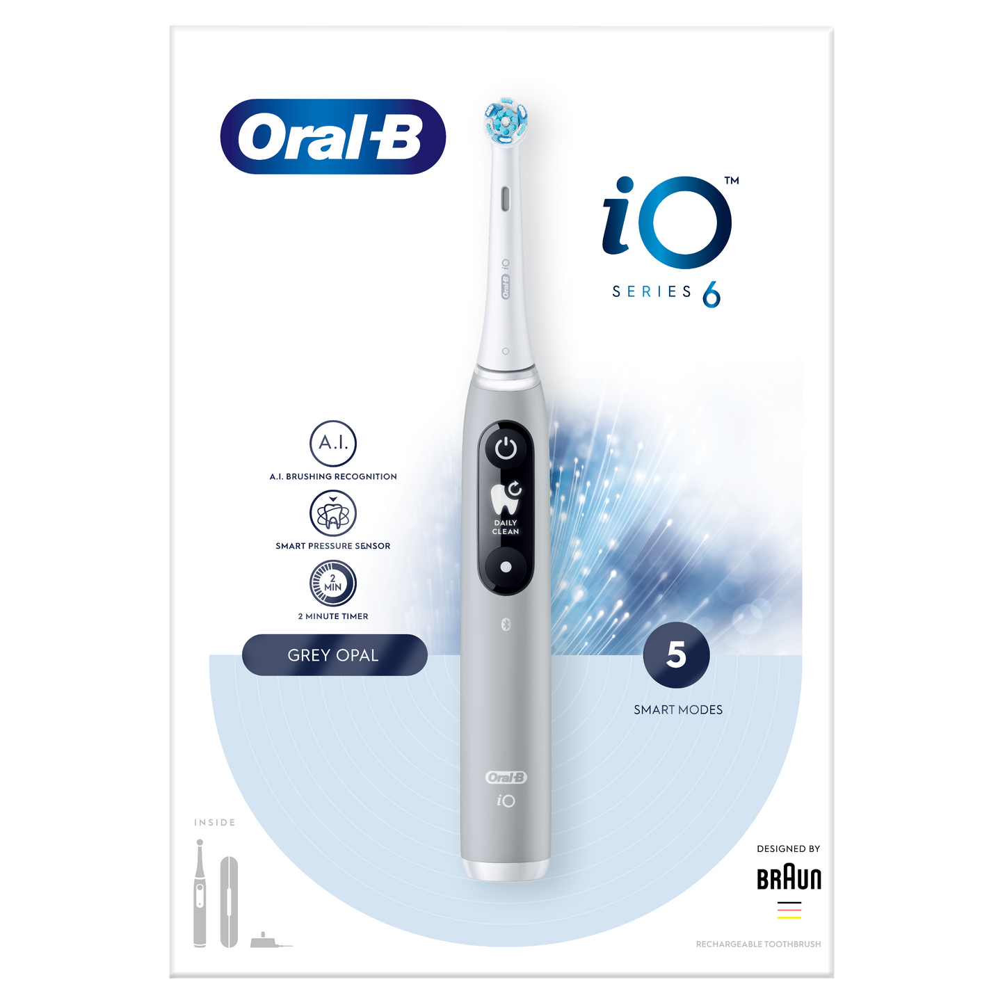 Oral B električna četkica za zube iO Series 6 Gray Opal – sofisticirani dizajn i funkcije