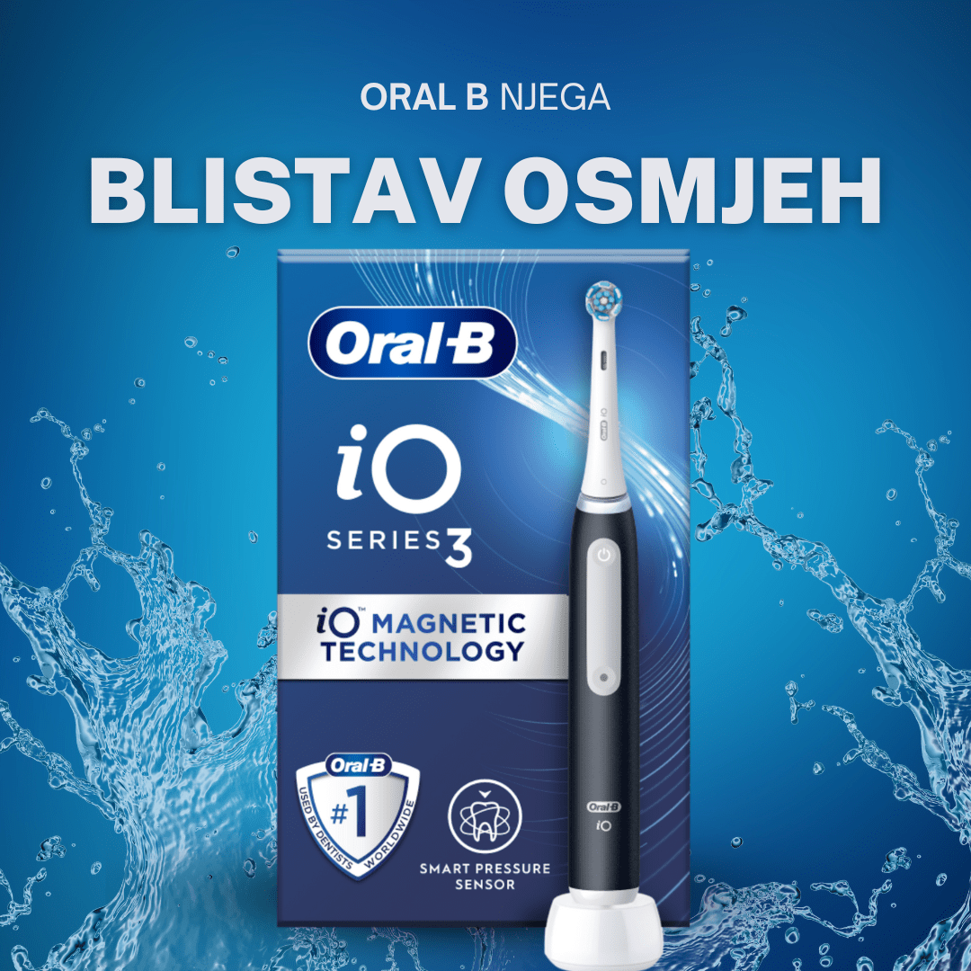 Oral B električna četkica za zube iO Series 3 Black – napredna tehnologija i dizajn