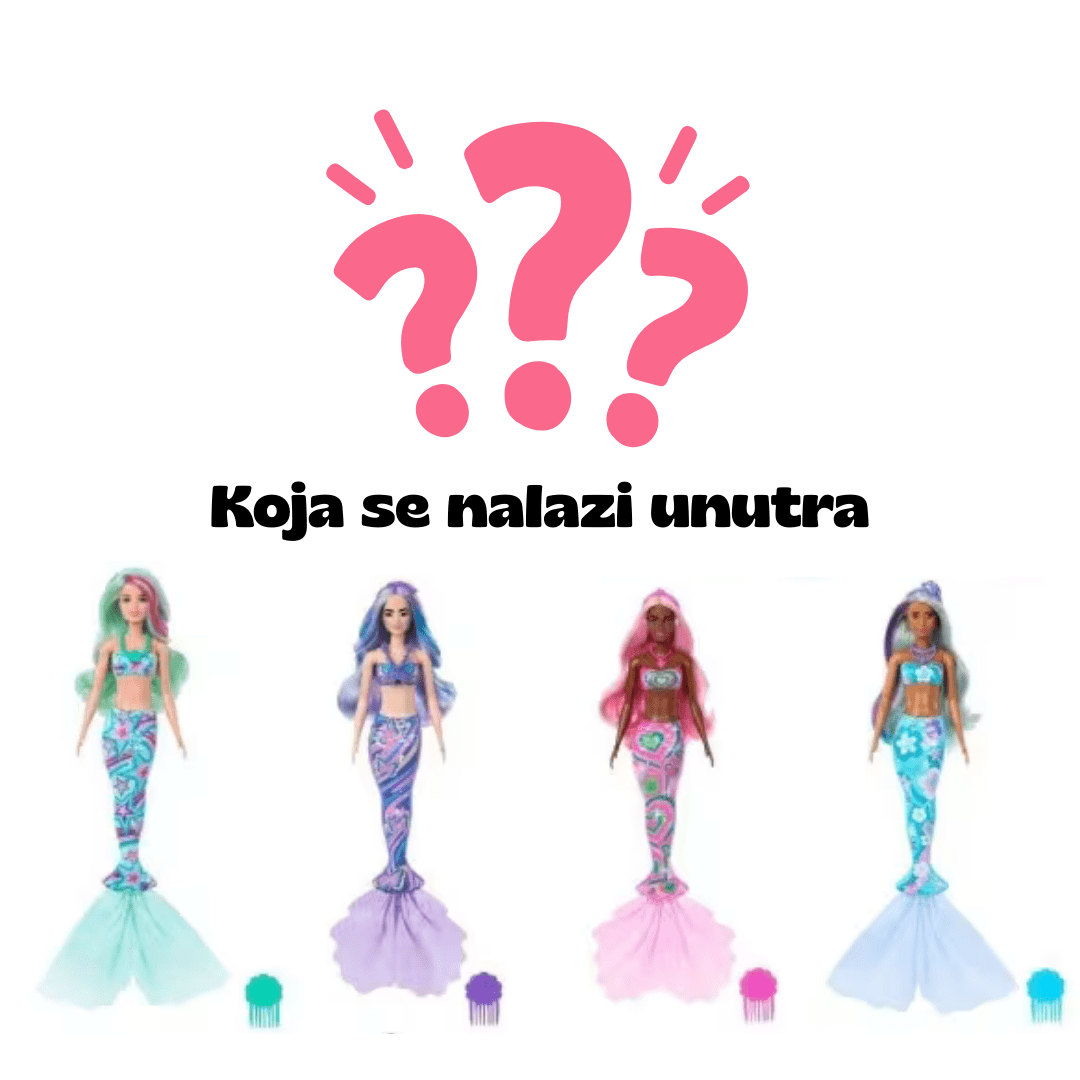 Barbie Color Reveal lutka morska sirena – 6 iznenađenja za otkrivanje boje | Igračka za djecu 3+