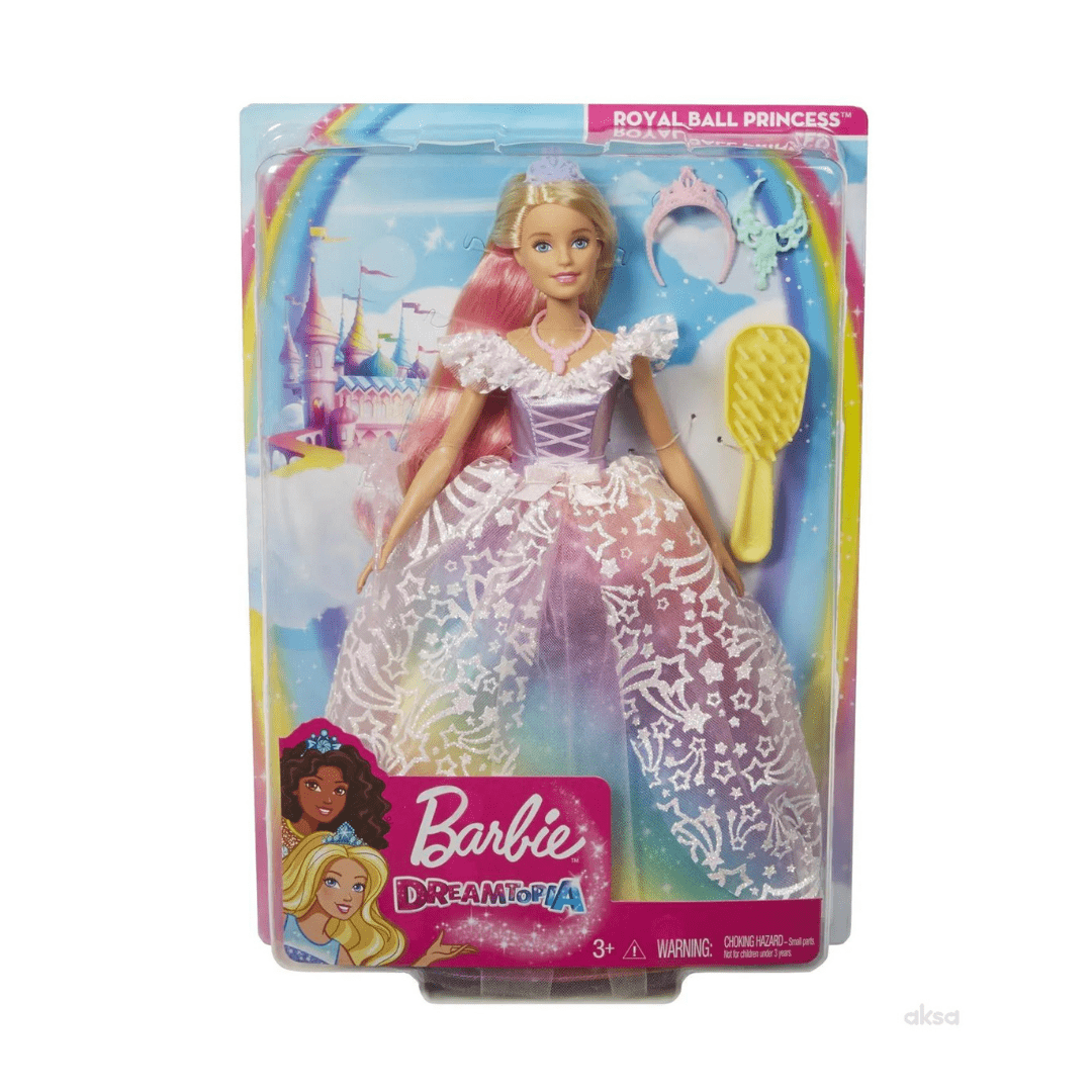 Barbie Dreamtopia Royal Ball Princeza – Čarobna lutka s raskošnom haljinom i dodacima za djecu 3+