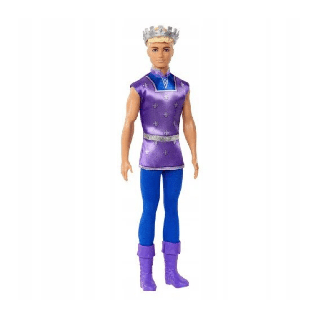 Barbie Dreamtopia Ken Lutka – Princ u Ljubičastoj Odjeći i Kruni za Djecu 3+