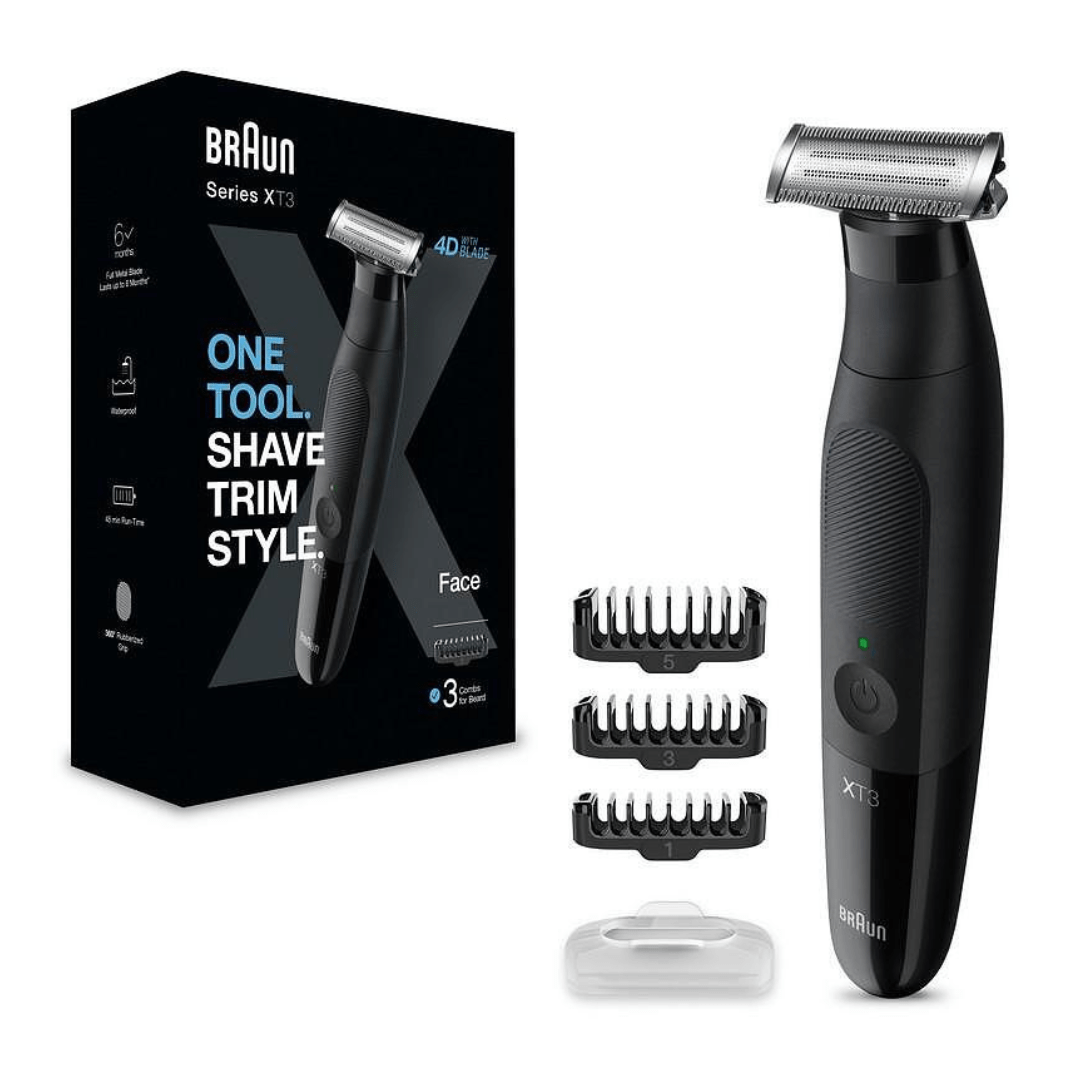 Braun Series XT3100 – trimer i brijač za lice i tijelo, 3-u-1, bežični rad 45 min, vodootporan
