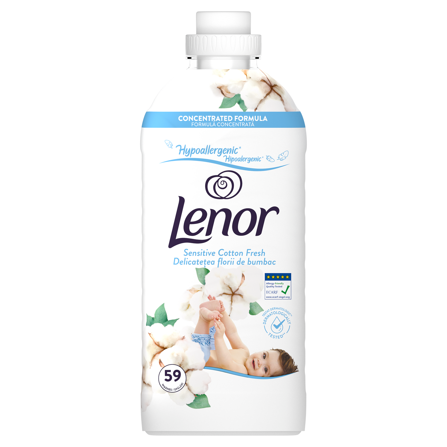Lenor omekšivač Sensitive – 59 pranja, 1 239 ml