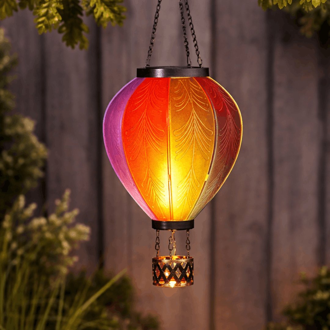 Belavi solarna LED lampa – viseći lampion za vani, toplo bijelo, efekt plamena