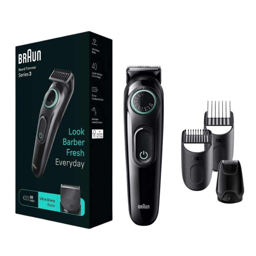 Braun BT3421 – trimer za bradu s točkićem (40 podešavanja dužine), 50 min bežičnog rada