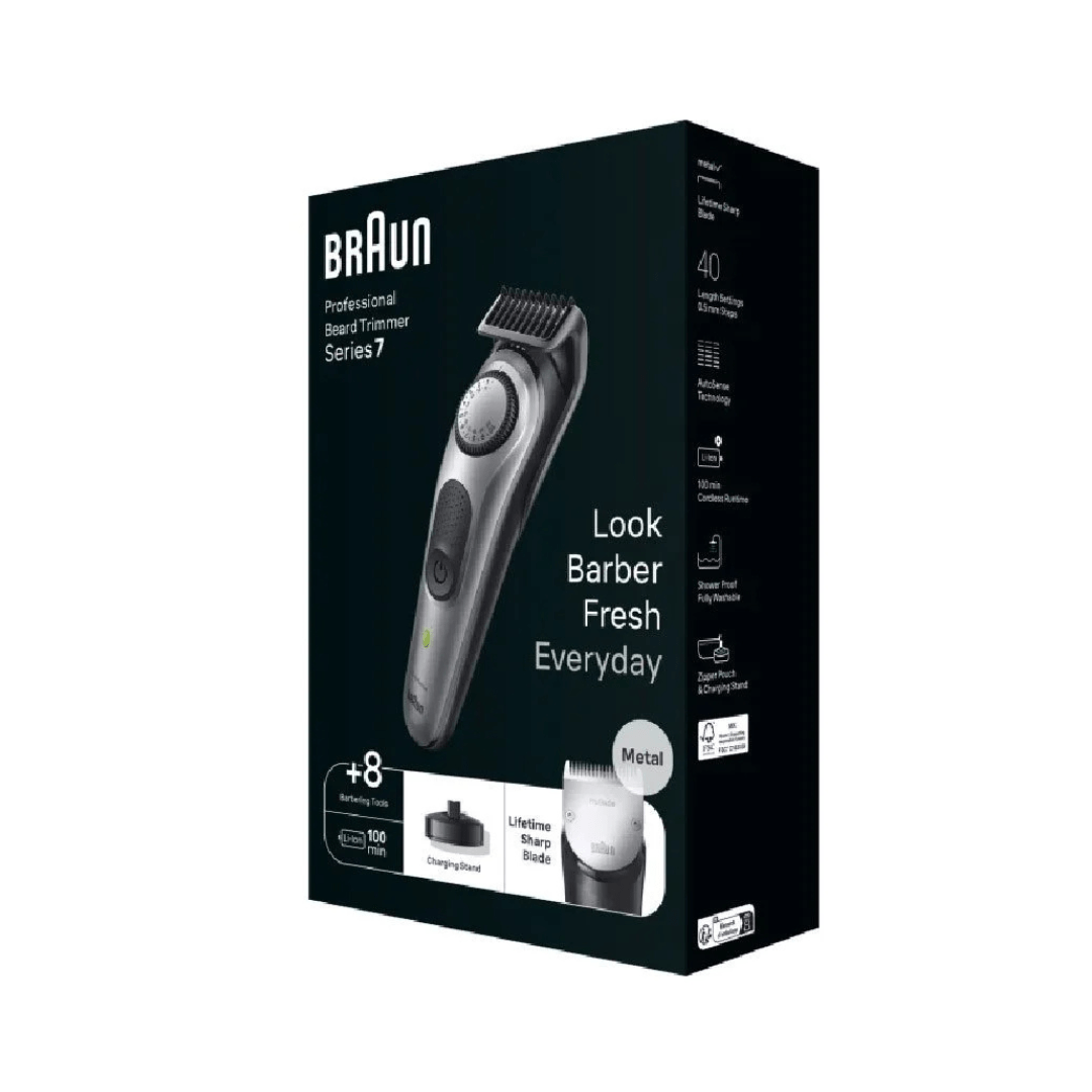 Braun BT7420 – trimer za bradu s 40 postavki dužine, AutoSense tehnologija i 100 min bežičnog rada, vodootporan