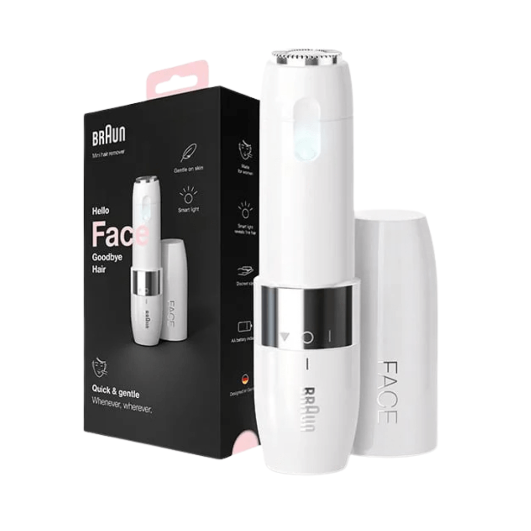 Braun FS 100 Mini – Uređaj za uklanjanje dlačica s lica, kompaktan i nježan za kožu, bijele boje