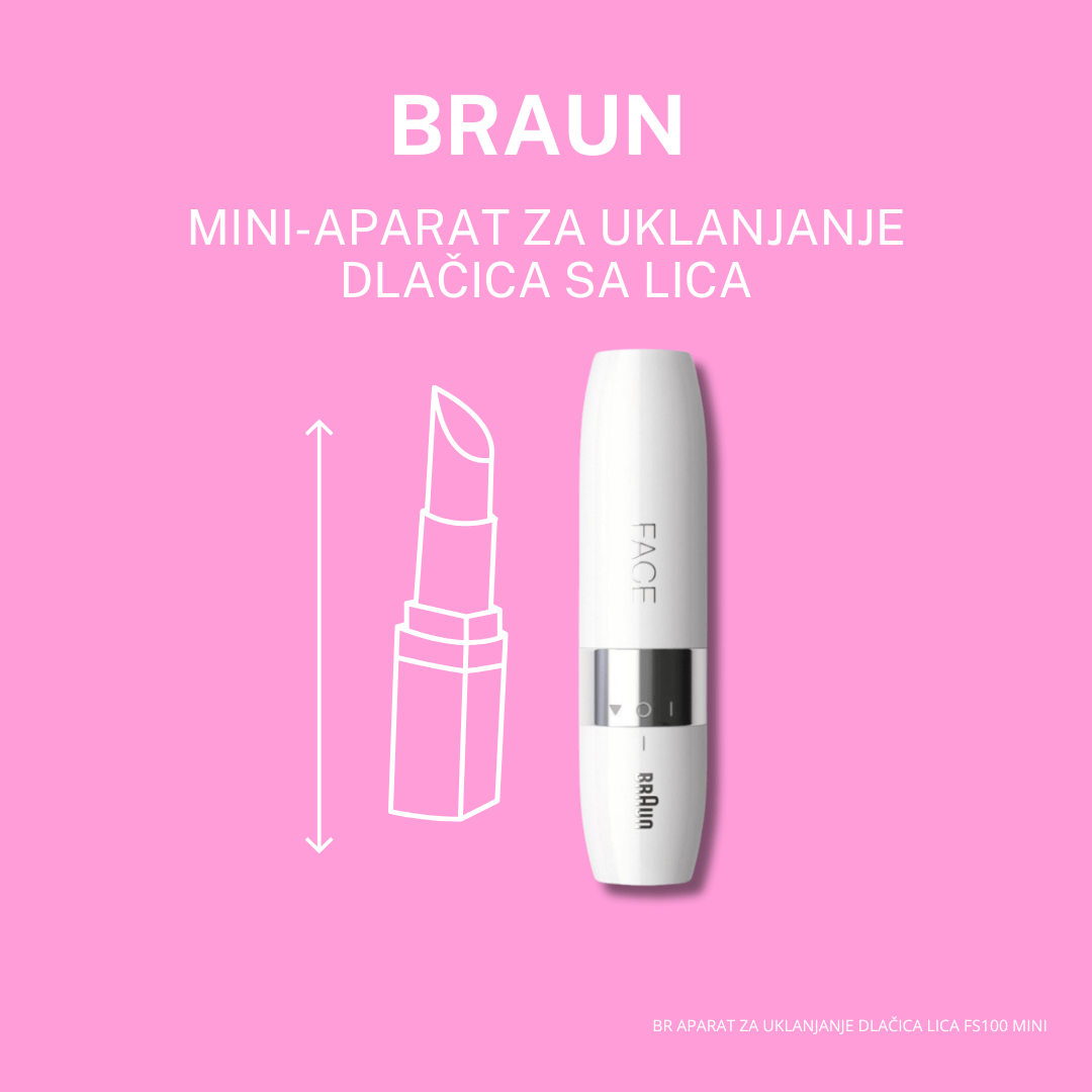 Braun FS 100 Mini – Uređaj za uklanjanje dlačica s lica, kompaktan i nježan za kožu, bijele boje