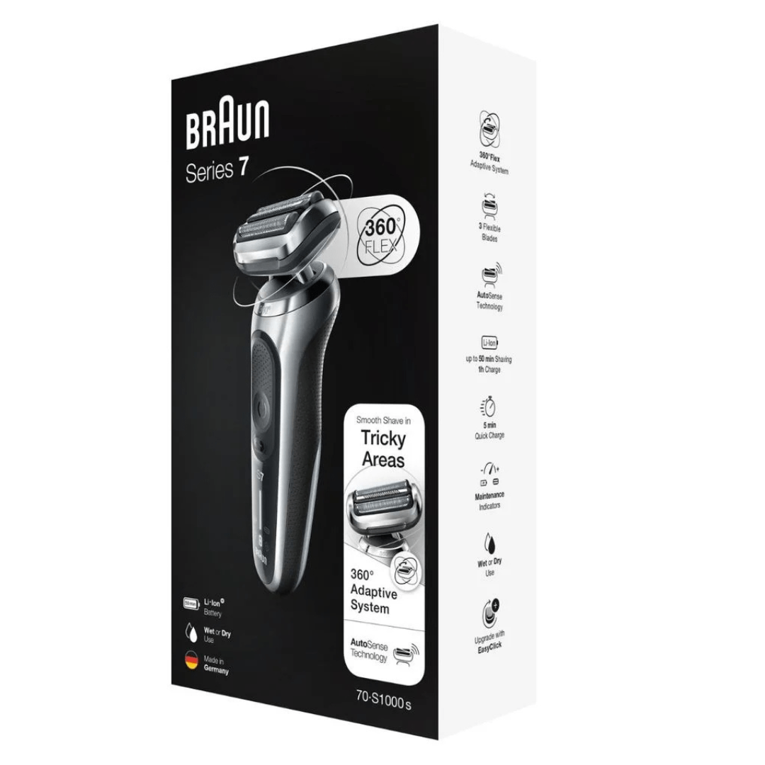Braun Series 7 71-N1000s – fleksibilna 360° glava, AutoSense, Wet&Dry funkcijom, 50 min bežični rad, putni neseser, vodootporan