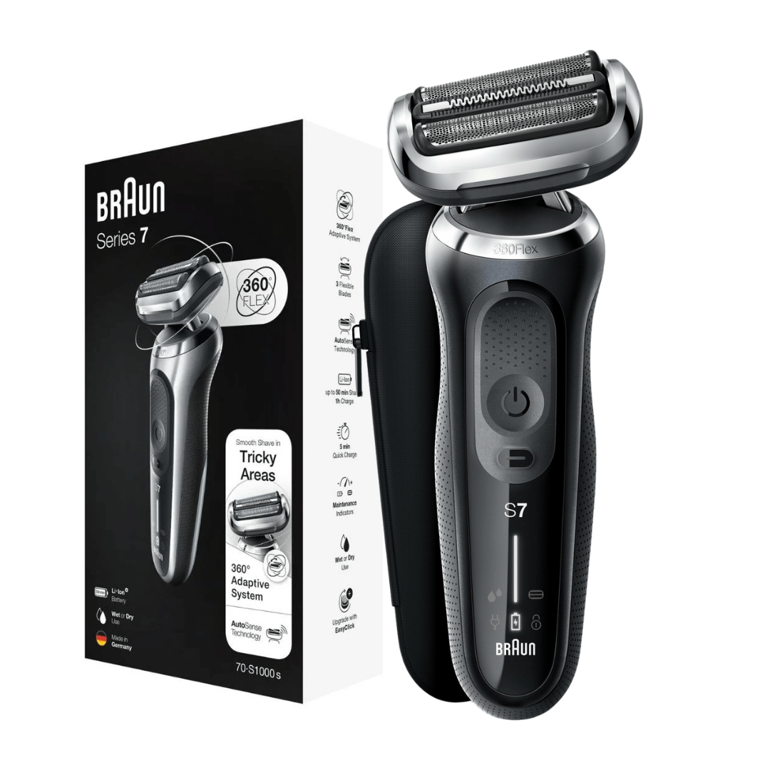 Braun Series 7 71-N1000s – fleksibilna 360° glava, AutoSense, Wet&Dry funkcijom, 50 min bežični rad, putni neseser, vodootporan
