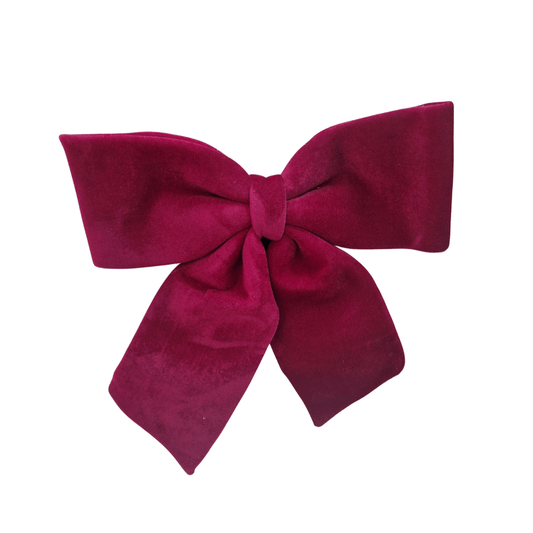 Decoris velika baršunasta mašna – 48x 52 cm bordo/crvena dekor za jelku, vrata i poklone