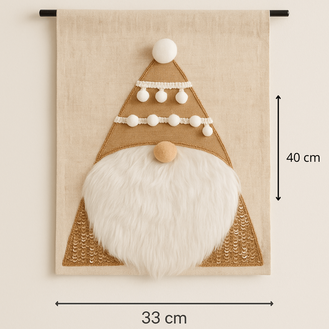 Dekorativna zavjesa s motivom patuljka 33x40 cm – obostrano identičan uzorak , 100% poliester