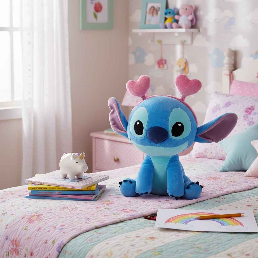 Disney plišani Stitch 25 cm – specijalno izdanje sa srcolikim antenama