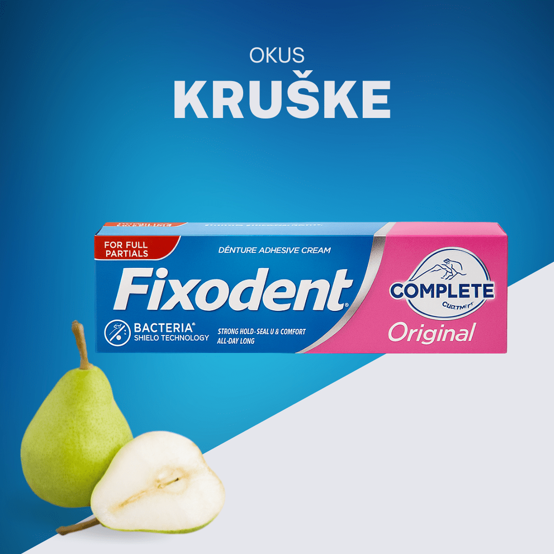 Fixodent Complete Origin 70g See/Tk Pear - krema za proteze– osvježavajući ukus kruške
