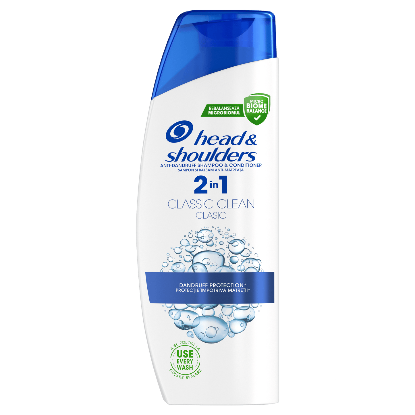 Šampon i regenerator Head & Shoulders 2-u-1 Classic Clean protiv peruti, P01, prikaz bočice i pakiranje proizvoda