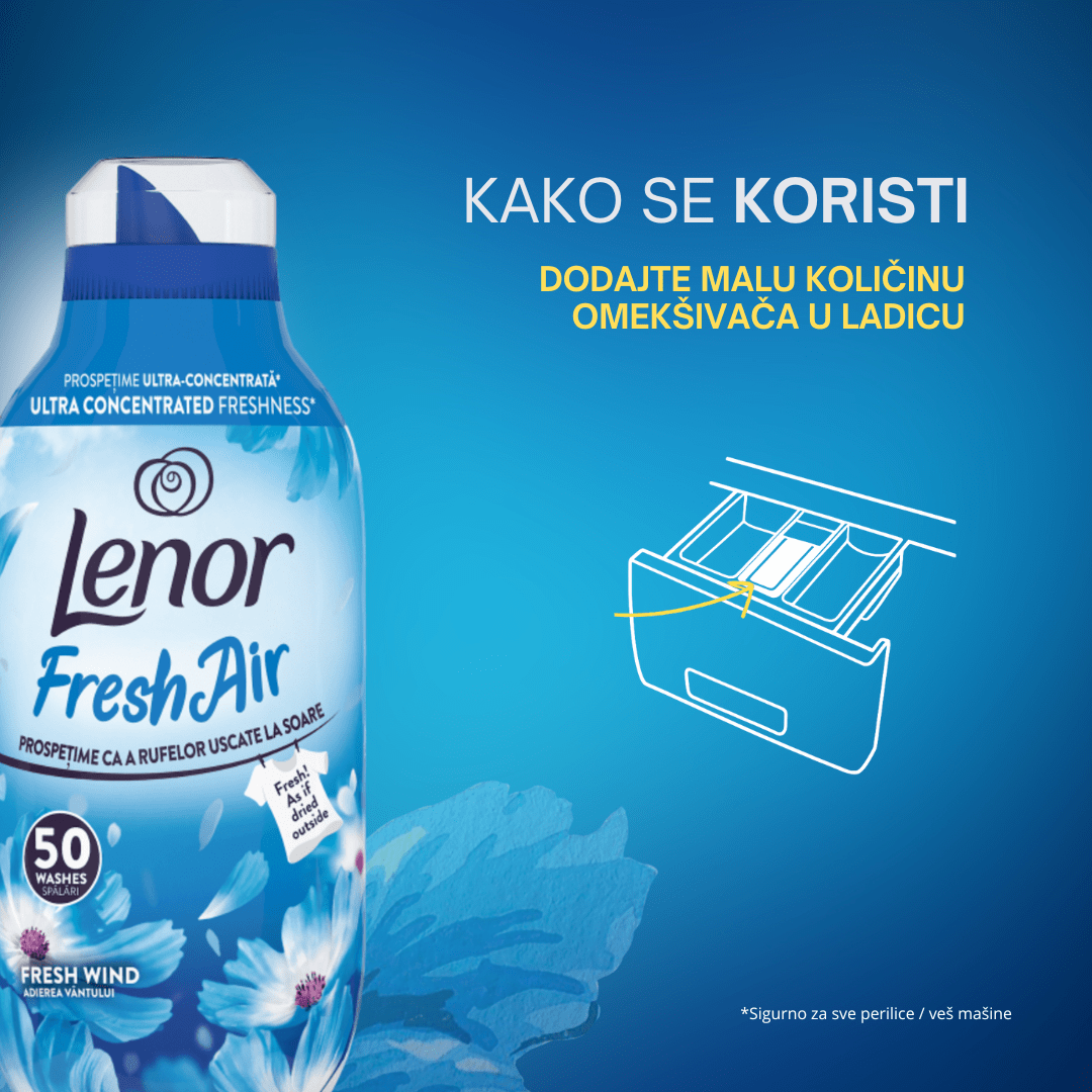 Lenor omekšivač Fresh Wind – 50 pranja, 700 ml