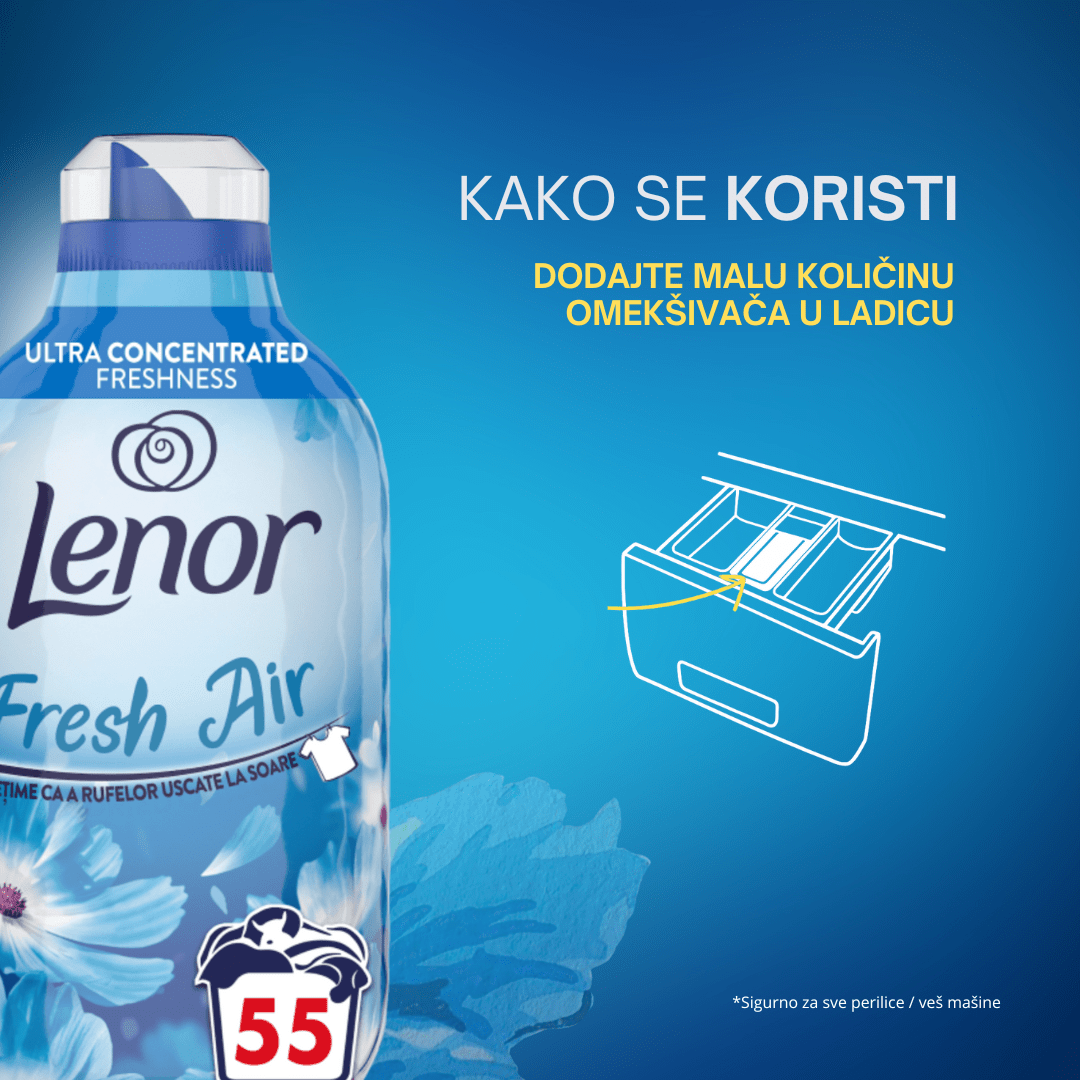 Lenor omekšivač Fresh Wind – 55 pranja, 770 ml