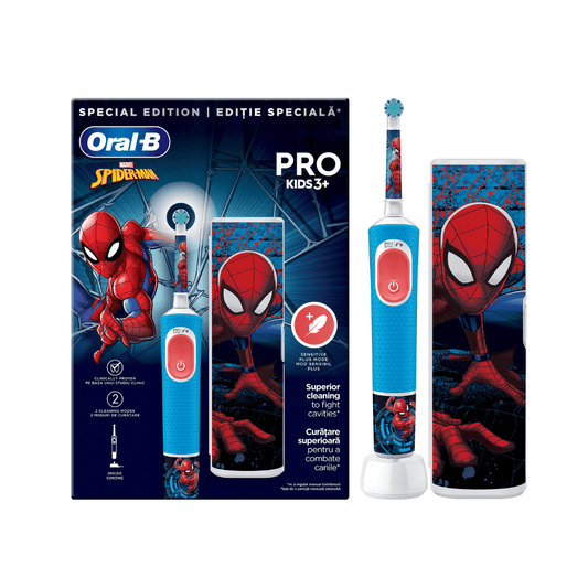 Oral-B PRO Kids 3+ Spider-Man – električna dječja četkica + putna futrola