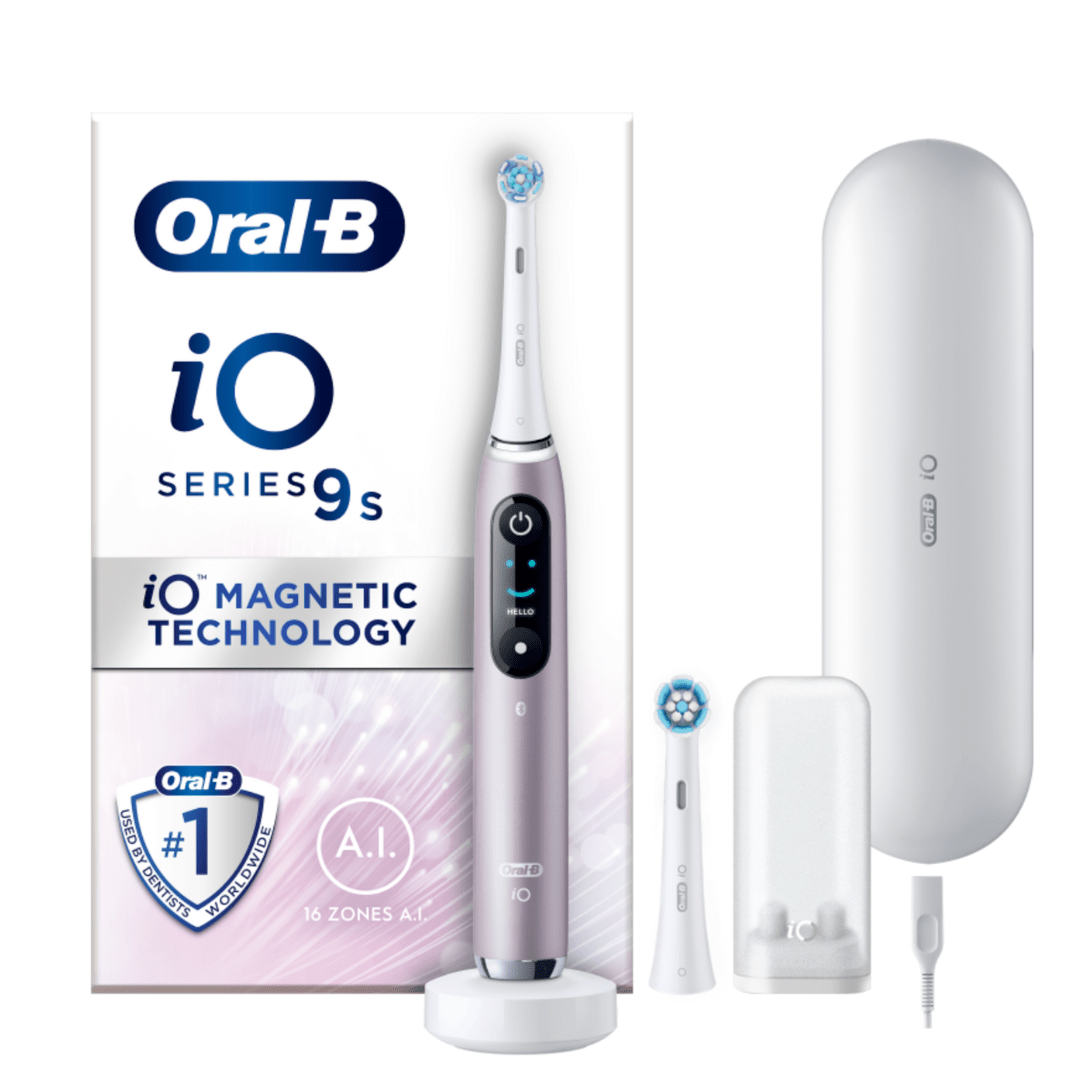 Oral B električna četkica za zube iO Series 9 Rose Quartz 2 Patrone - roza boja – luksuzna njega zuba