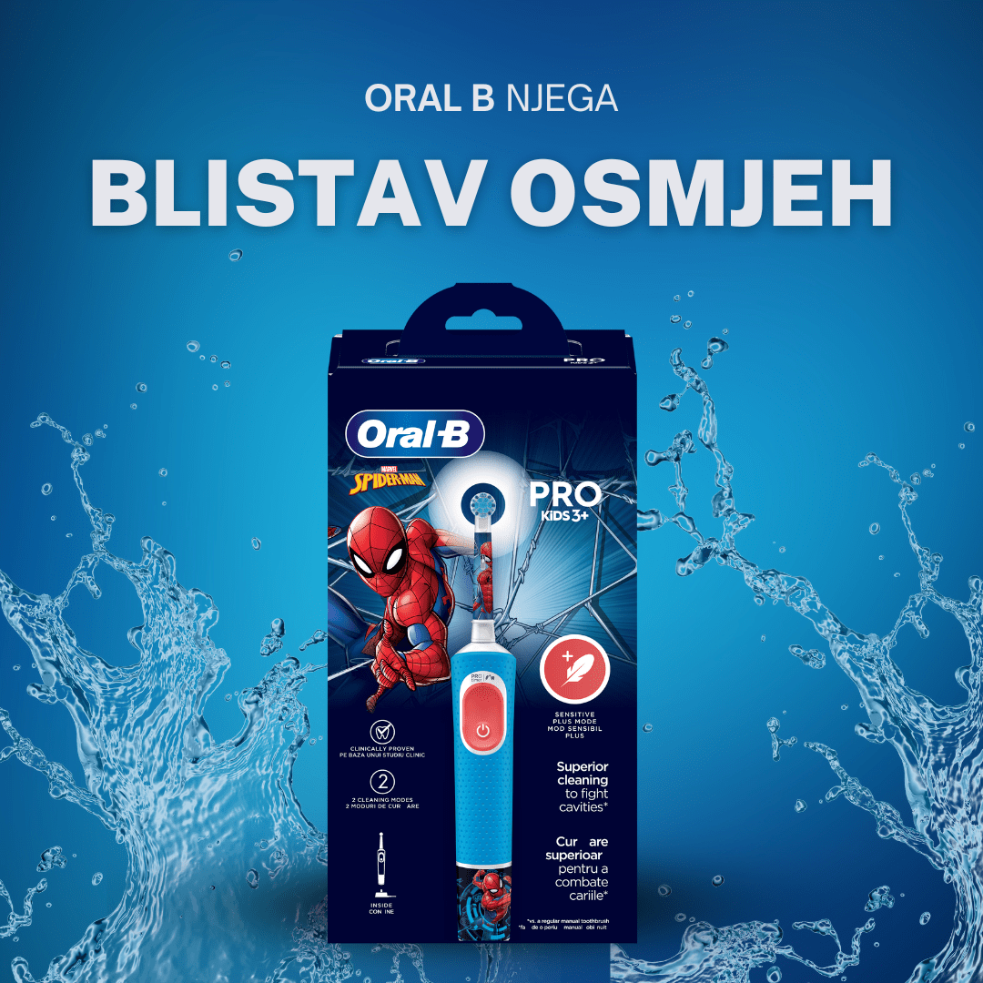 Oral B električna četkica za zube D103 Vital Spiderman – nova verzija za djecu