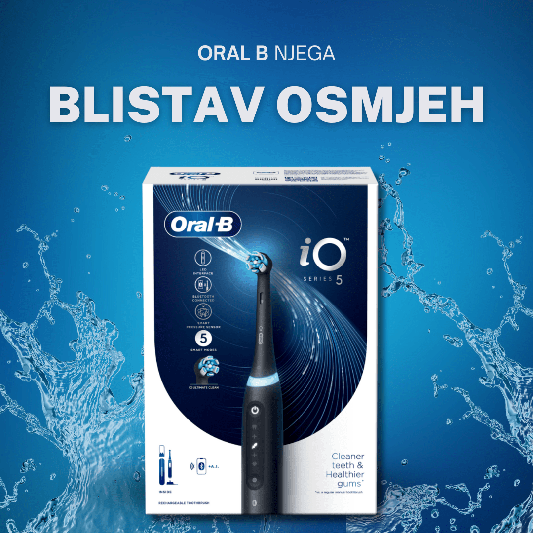 Oral B električna četkica za zube iO Series 5 Black – superiorna njega i osvježenje