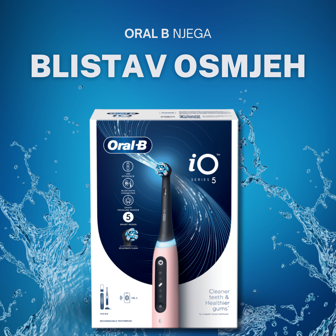 Oral B električna četkica za zube iO Series 5 Pink – moderna i efikasna za žene