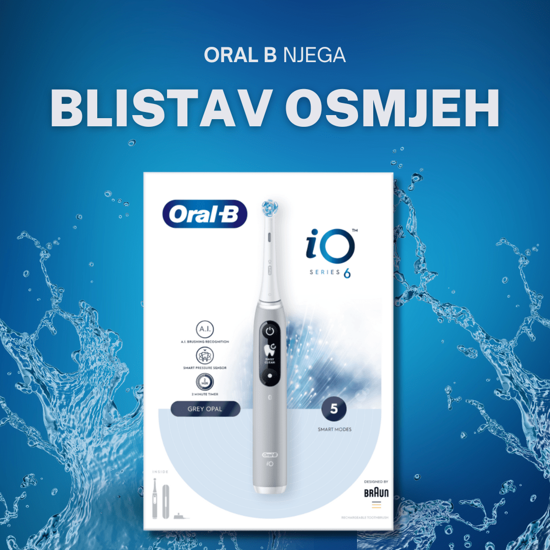 Oral B električna četkica za zube iO Series 6 Gray Opal – sofisticirani dizajn i funkcije