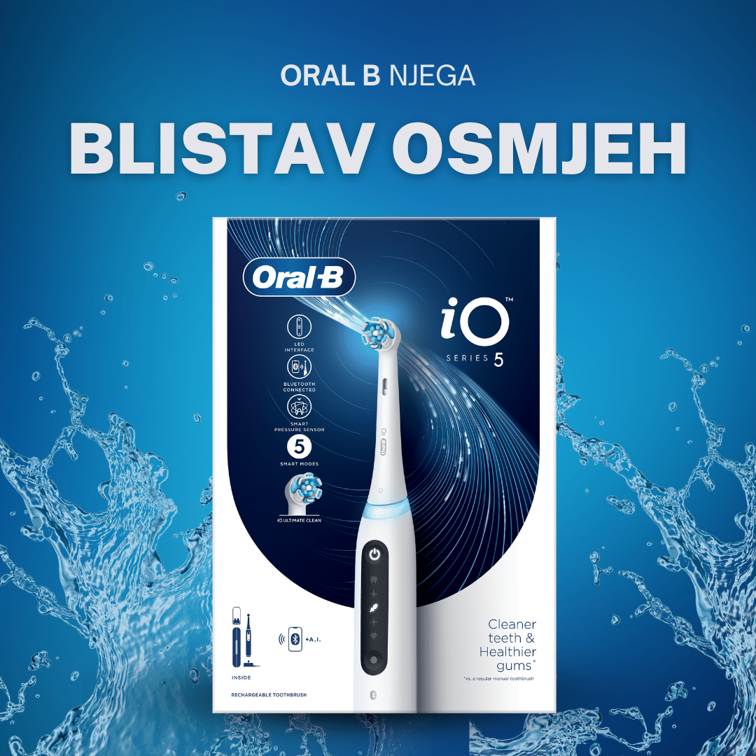 Oral B električna četkica za zube iO Series 5 White – čistoća i tehnologija u jednom